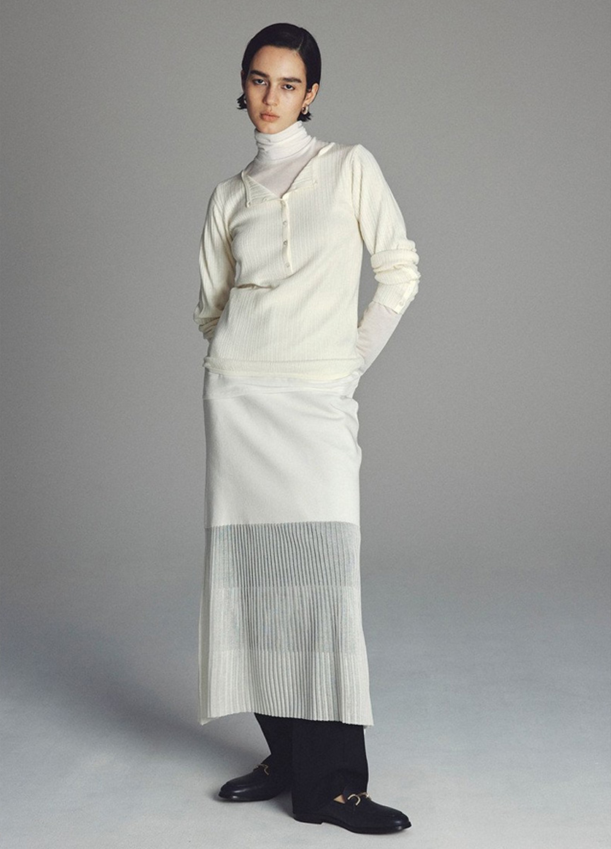 亨利領針織上衣